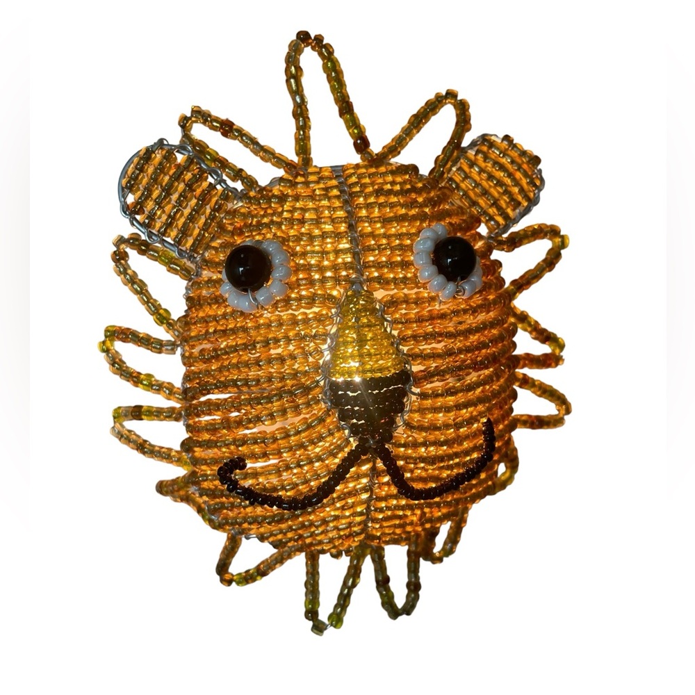 Beadworx by Extol Accessories Beaded Lion Animals Safari Night Light Works!